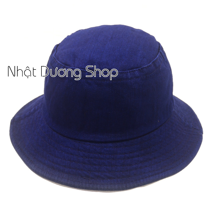 Nón thời trang, mũ BUCKET chữ -vải JEAN cao cấp thời trang cực đẹp (Ảnh thật)