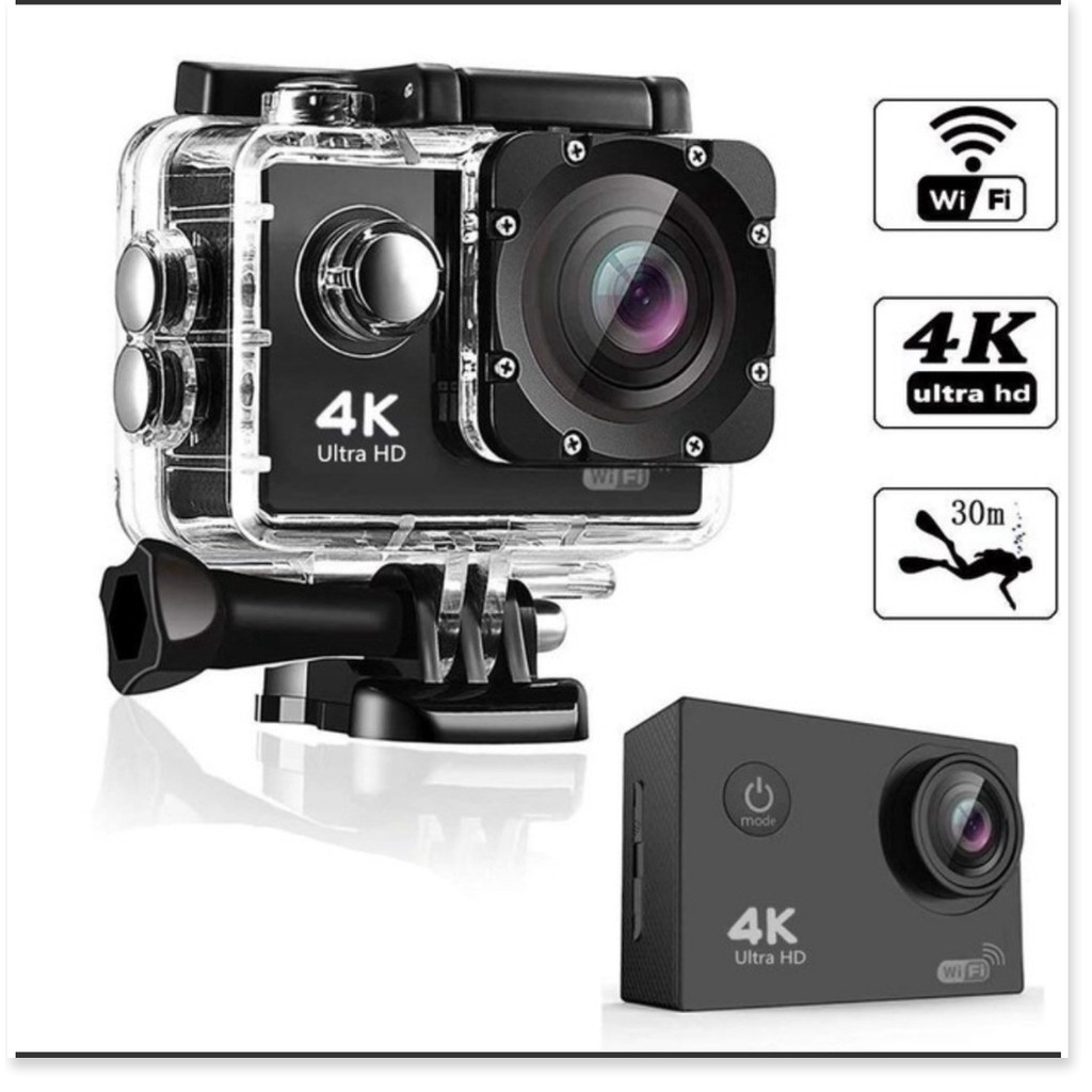 Camera hành trình 🍓chống nước🍓 4K Ultra HD DV, kết nối WIFI, Góc Quay Rộng 170 Độ, Hình Ảnh Sắc Nét, Bảo Hành 12 tháng