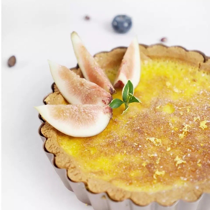 Khuôn tart tròn chống dính đế rời mini