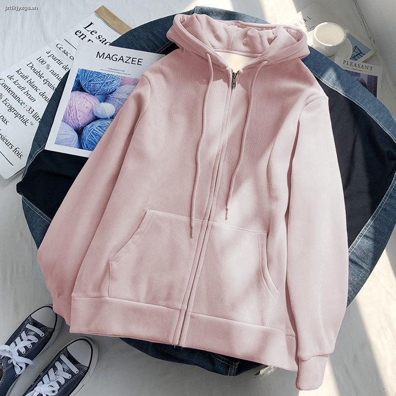 Áo hoodie nhung dày dáng rộng in hoạt hình kiểu Hàn Quốc thời trang thu đông 2021