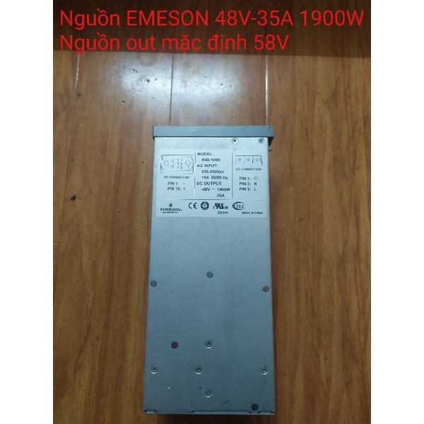 Nguồn viễn thông out ~57V-58V model R-48V-35A 1900W. Nguồn cũ tháo tủ viễn thông.