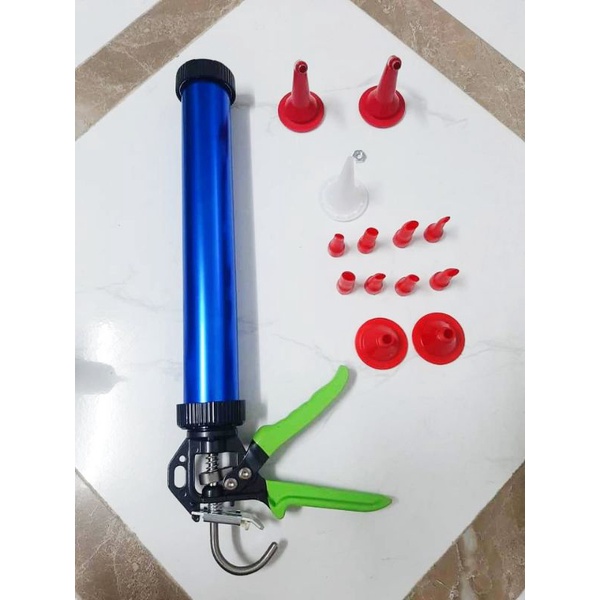 Súng Bắn Keo Xúc Xích Tự Ngắt Cao Cấp Nhất Tặng 3 Đầu Vòi Đi Keo