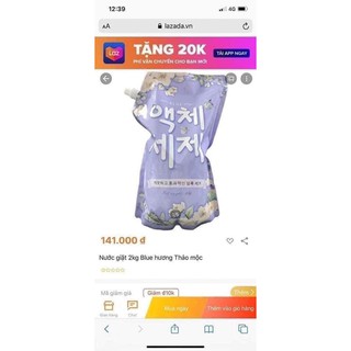 Nước giặt xả Blue HÀN QUỐC túi 2kg hương thảo mộc