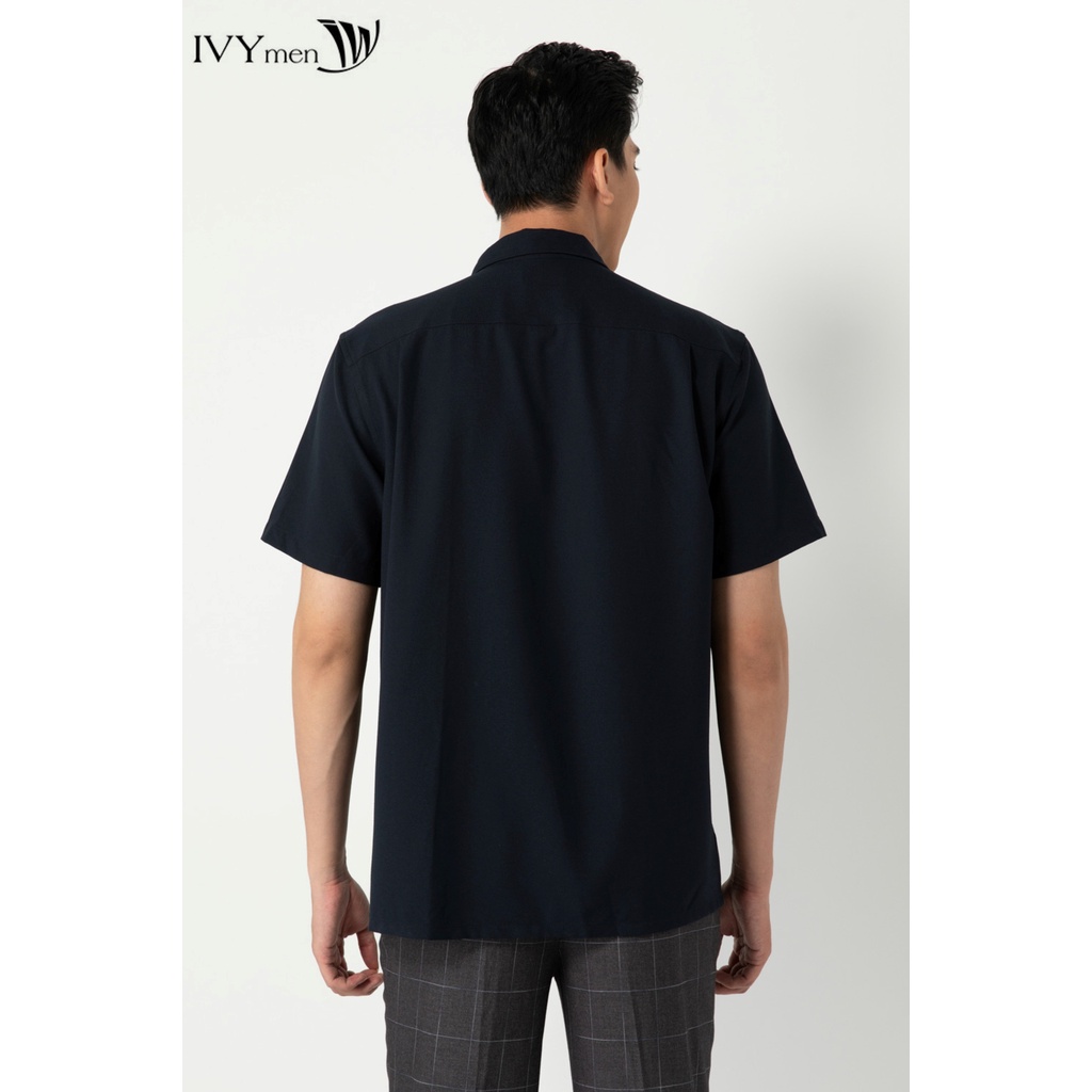 Áo sơ mi đen ngắn tay nam IVY moda MS 16E3043