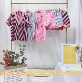 Bộ Pijama Nữ Cộc Tay Lụa Satin (Video + Ảnh Thật)