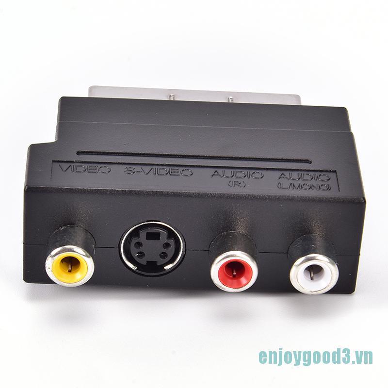 Bộ Chuyển Đổi Từ Cổng Av Sang 3 Rca S-Video Kèm Công Tắc Trong / Out