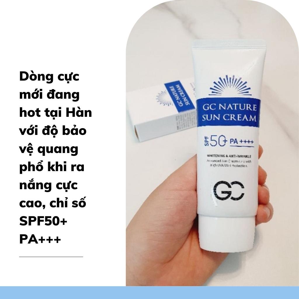 Combo 2 kem chống nắng nâng tone da GC Nature Sun Cream SPF 50+ PA+++ 60ml Hàn Quốc - Sale Chính hãng