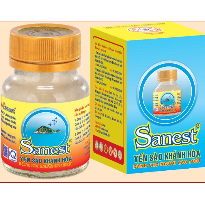 Combo 10 hũ nước Yến Sào Sanest dành cho người cao tuổi lọ 70ml, nước yến phục hồi sức khỏe, PP Sâm Yến 3A