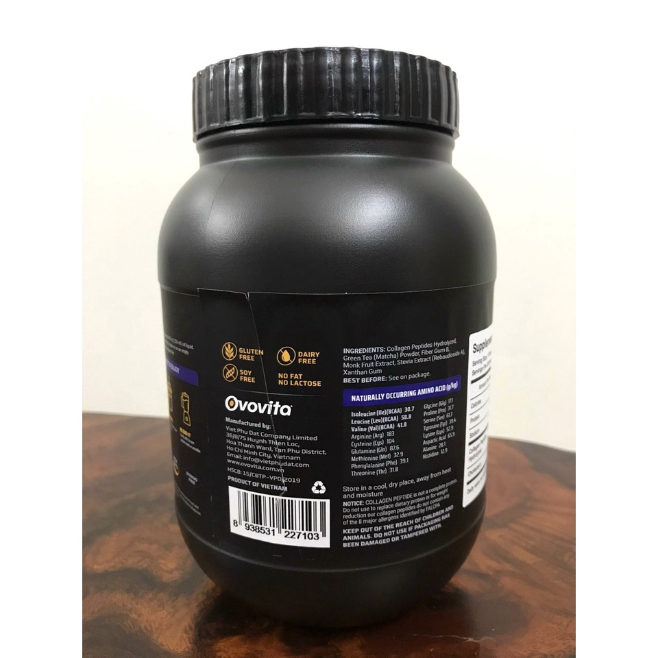 Collagen Peptides OVOVITA Hũ 390gr Tăng Đàn Hồi Da Và Cơ