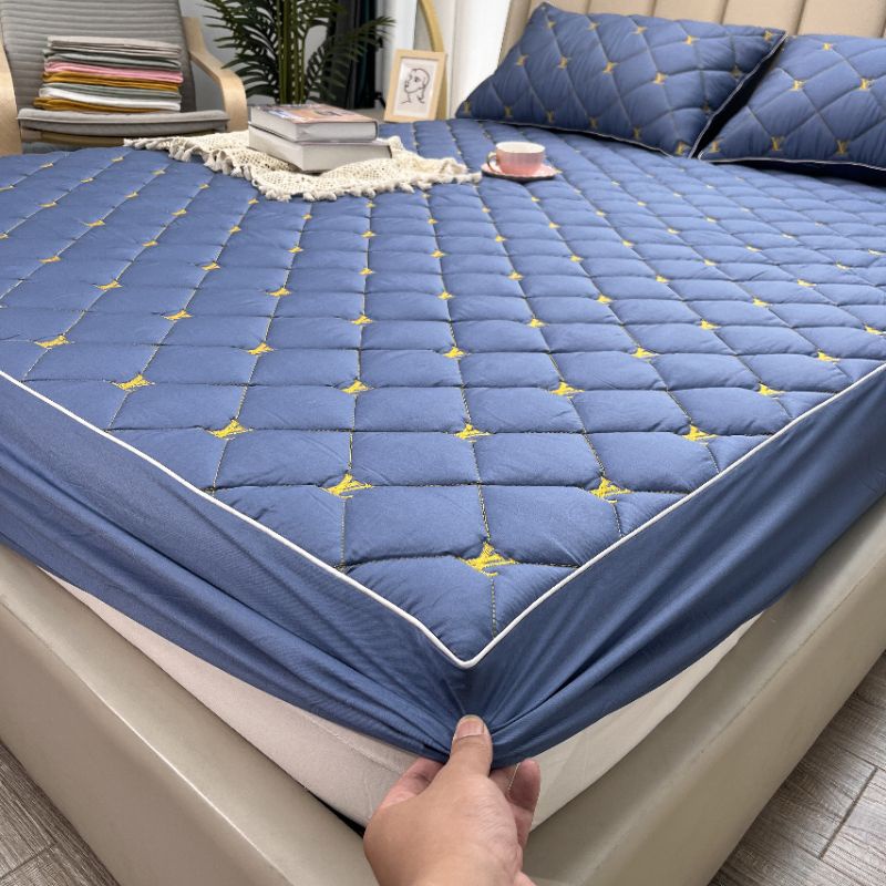 Set ga gối lụa tơ tằm trần bông thương hiệu cao cấp