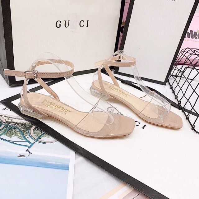 Giày sandal tiểu thư phong cách hàn phối màu độc đáo