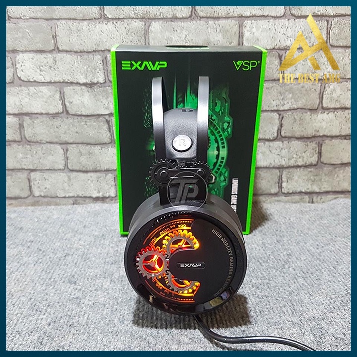Tai Nghe Headphone Gaming Đèn LED Có Mic EXAVP EX610 Tai Nghe Nhạc Máy Vi Tính PC Laptop Chuyên Game Có Dây