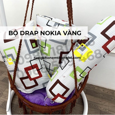 Drap Cotton 100% Thắng Lợi chính hãng Mẫu NOKIA Vàng IN LOGO THẮNG LỢI vệ sinh dễ dàng.