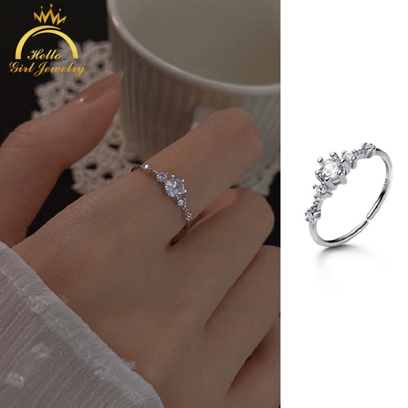 Nhẫn nữ ATJ9904 , thiết kế hở đính đá Zirconia thanh lịch ANTA Jewelry