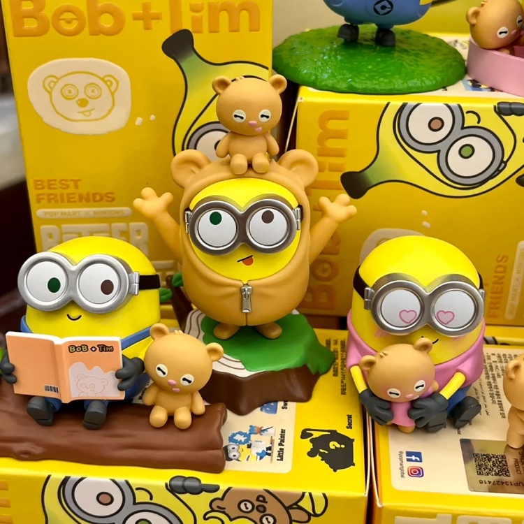 Mô Hình Nhân Vật Minions Bob & Tim Better Together Series Dễ Thương Dùng Làm Quà Tặng Trang Trí