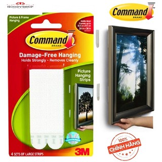 Miếng dán treo tranh trắng 7.2kg vỉ 8 miếng Command 3M 17206