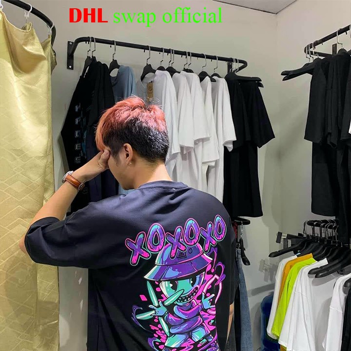 Áo Thun tay lỡ unisex DHL Swag phông nam nữ form rộng oversize phong cách ulzzang tee basic