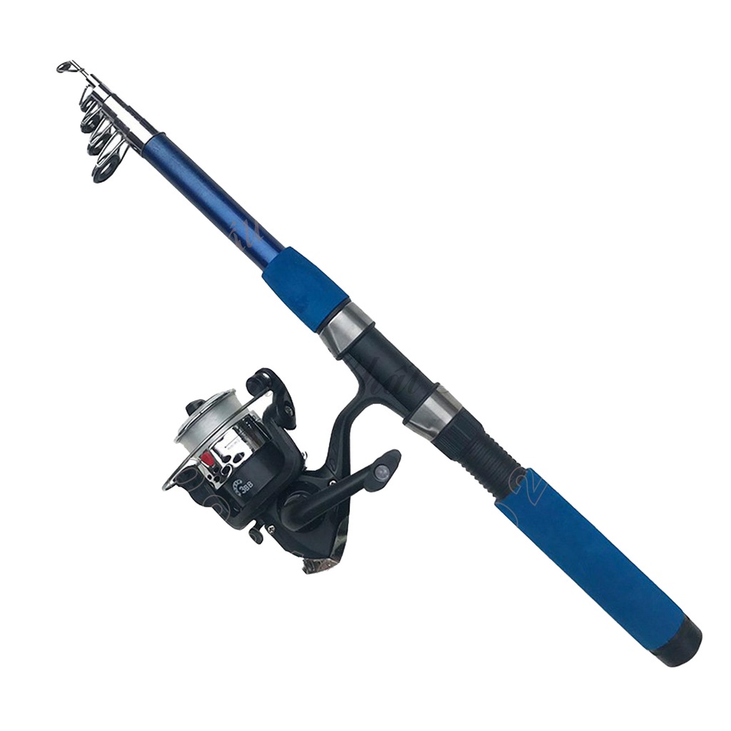 Bộ cần câu máy gồm kèm máy cước,phao,lưỡi,chì,chặn phao - Kích thước: 1m8