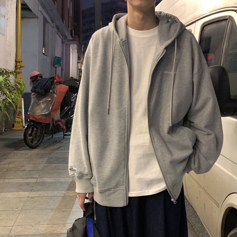 Áo Khoác Khóa Kéo Có Nón Thời Trang Cho Nam Nữ 6 Màu Tùy Chọn