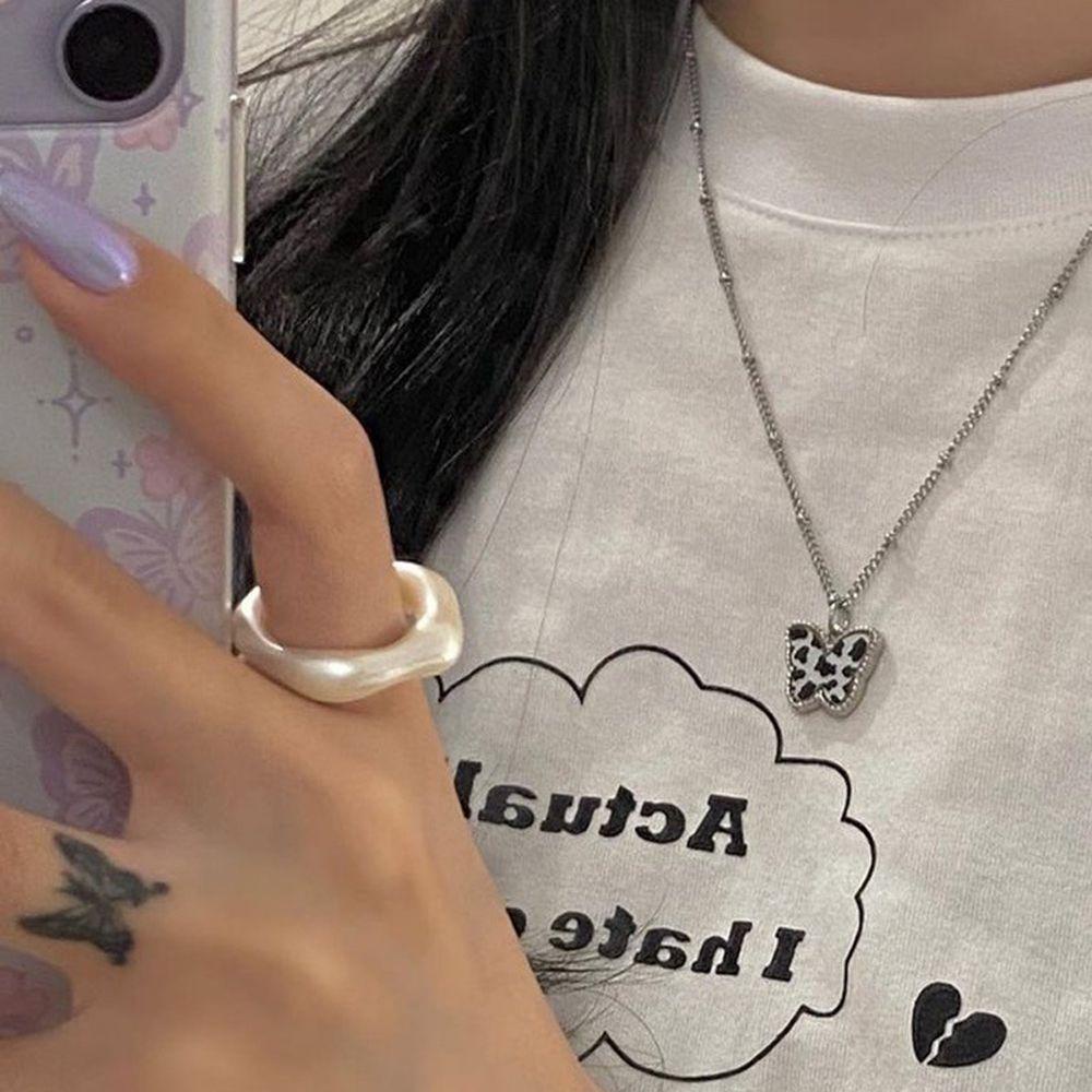 Nhẫn Màu Trong Suốt Độc Đáo Phong Cách Punk Cho Nữ