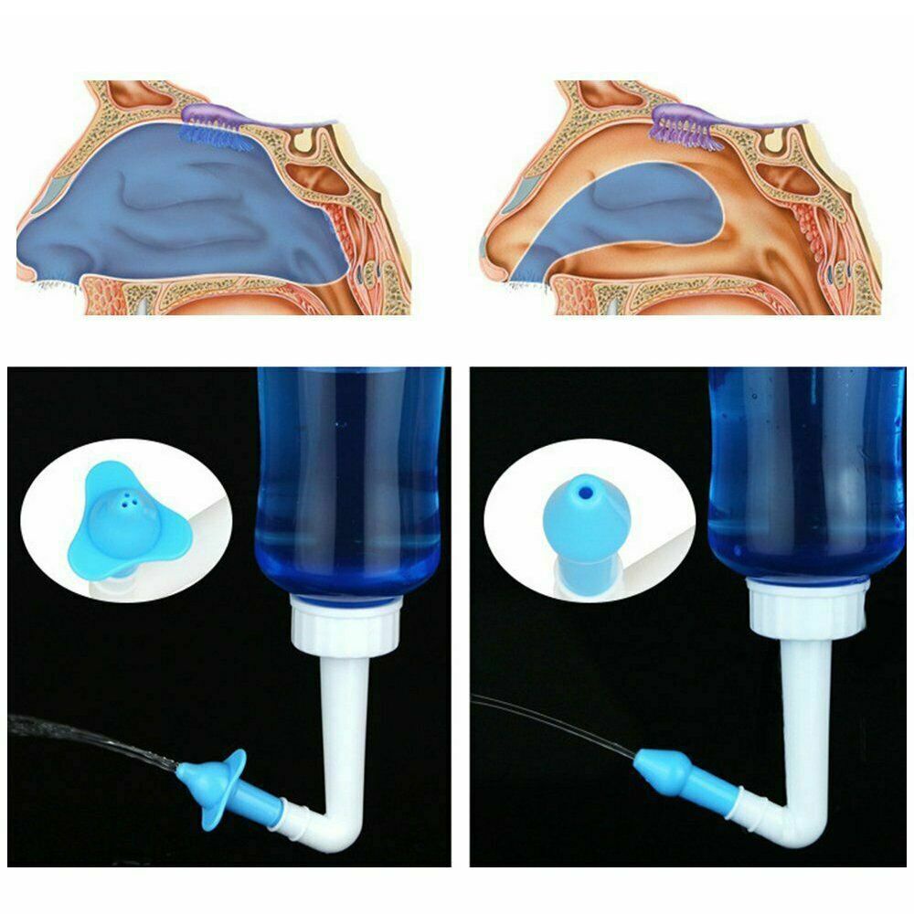 Bình rửa mũi Waterpulse 300/500ml, bình vệ sinh mũi cho bé và người lớn, dụng cụ rửa mũi ngăn ngừa viêm xoang