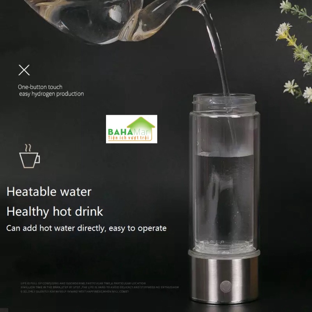 BÌNH DI ĐỘNG LỌC SẢN XUẤT HYDRO ĐIỆN PHÂN - ION KIỀM TẠO NƯỚC UỐNG   "BAHAMAR" Nước Hydro phong phú