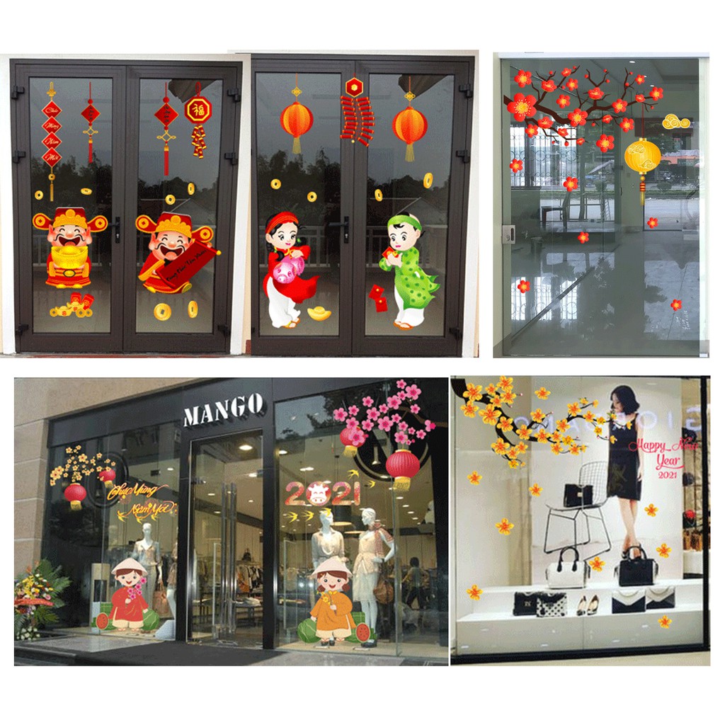 Decal trang trí Tết 2021
