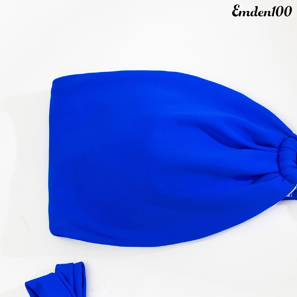 Bộ Đồ Bơi Hai Mảnh Nâng Ngực Đính Đá Màu Xanh Dương Thời Trang Quyến Rũ Cho Nữ