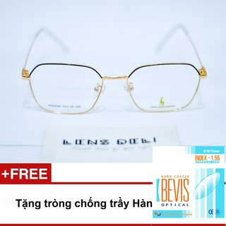 Gọng kính kim loại mỏng LENS Deli + Tặng tròng chống trầy Hàn Quốc