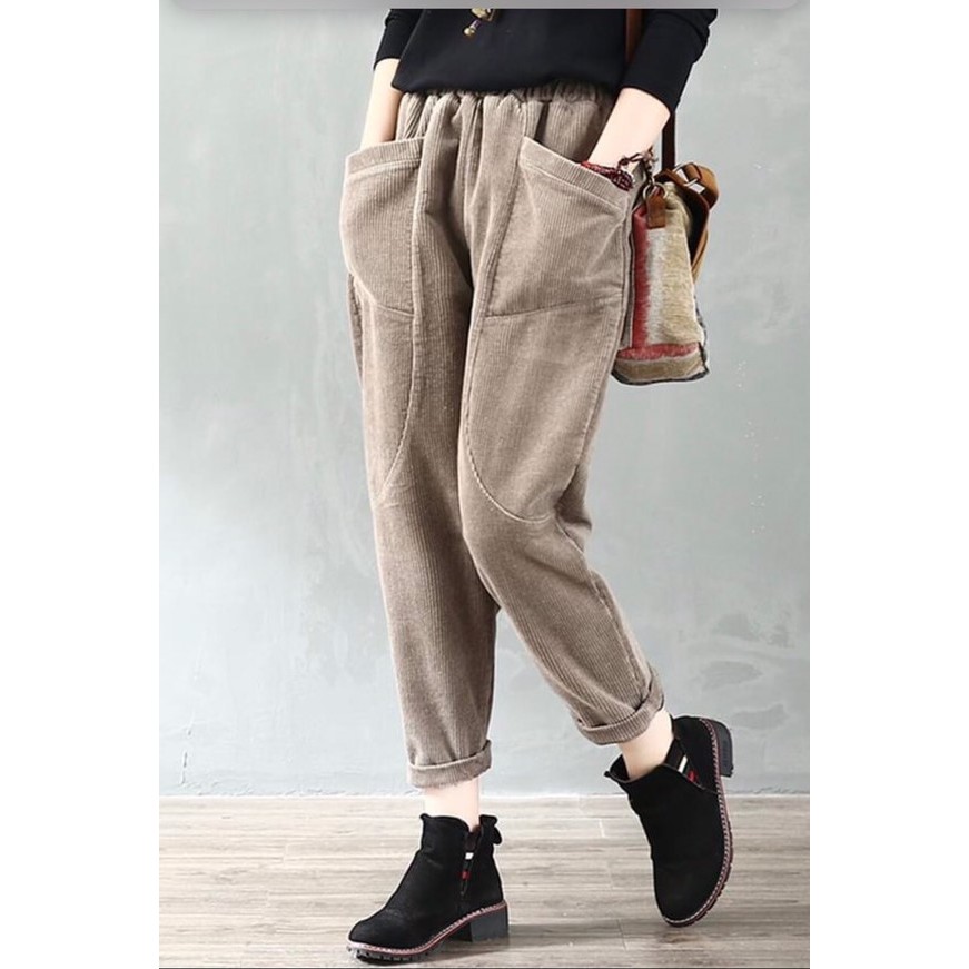 Quần nhung tăm dáng thụng | BigBuy360 - bigbuy360.vn