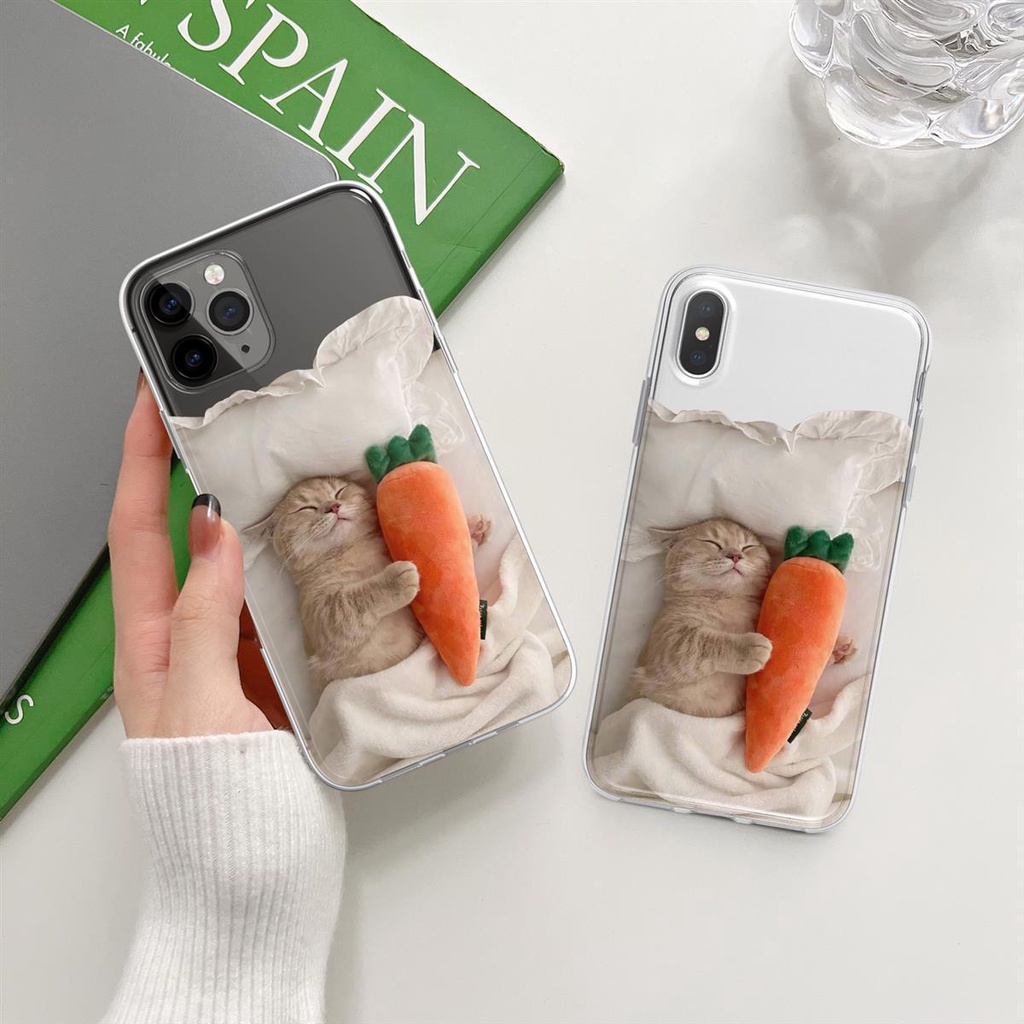 Ốp Điện Thoại Chống Sốc In Hình Củ Cà Rốt / Mèo Cho Iphone 13 Pro 11 Pro Max Xr 6s 7 8 Plus 12 Mini 14 Xs Max