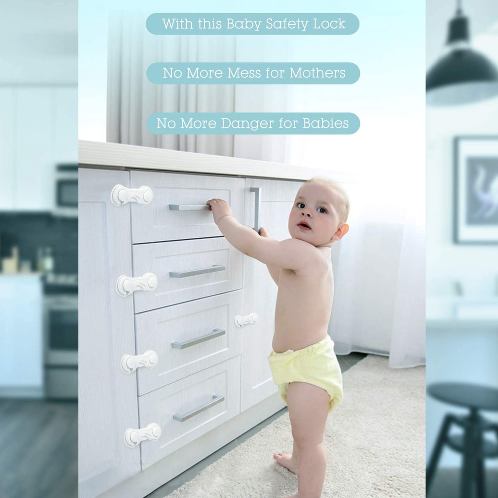 Khóa Cửa Tủ Bếp / Phòng Tắm An Toàn Bảo Vệ Cho Bé