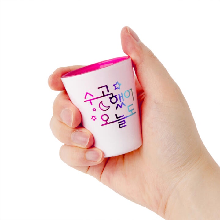 Ly Rượu Soju ARTBOX Hàn Quốc Màu Neon In Hoa Tiết Chữ