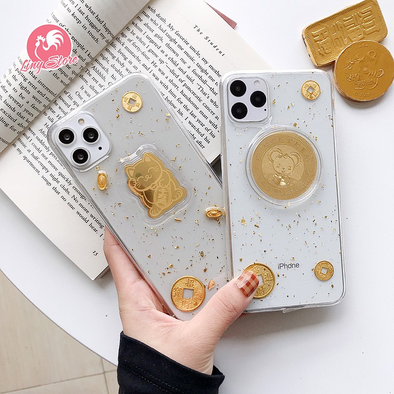 [ ỐP CAO CẤP SAMSUNG + IP ] Ốp Thần Tài  - Mèo + Chuột | BigBuy360 - bigbuy360.vn