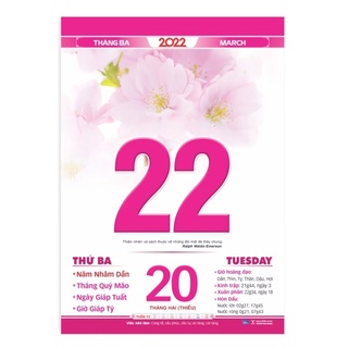 LỊCH TẾT 2022 - BLOC CỰC ĐẠI TĐ06 (25 x 35cm)