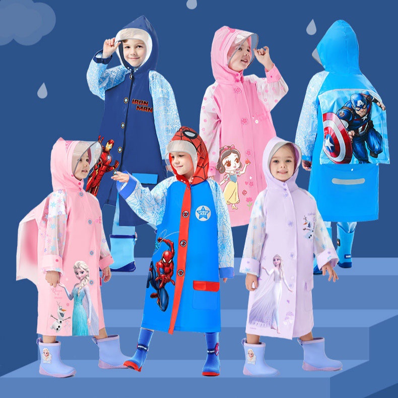 ♛Áo Mưa Họa Tiết Disney Xinh Xắn Dành Cho Bé