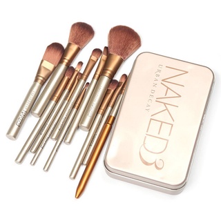 Bộ 12 cọ trang điểm naked3 hộp thiếc sang trọng tiện lợi