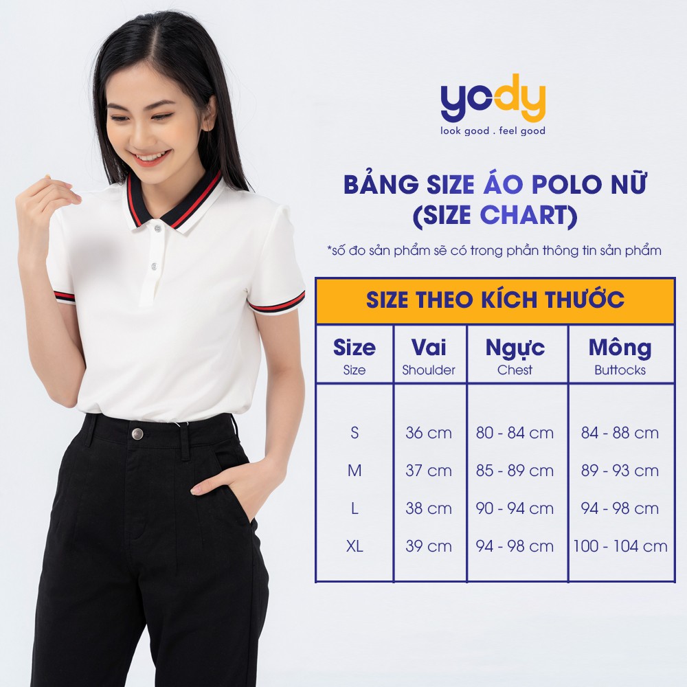 Áo phông nữ YODY tay ngắn, cổ tròn, co giãn và thấm hút mồ hôi APN5388 (mẫu mới)