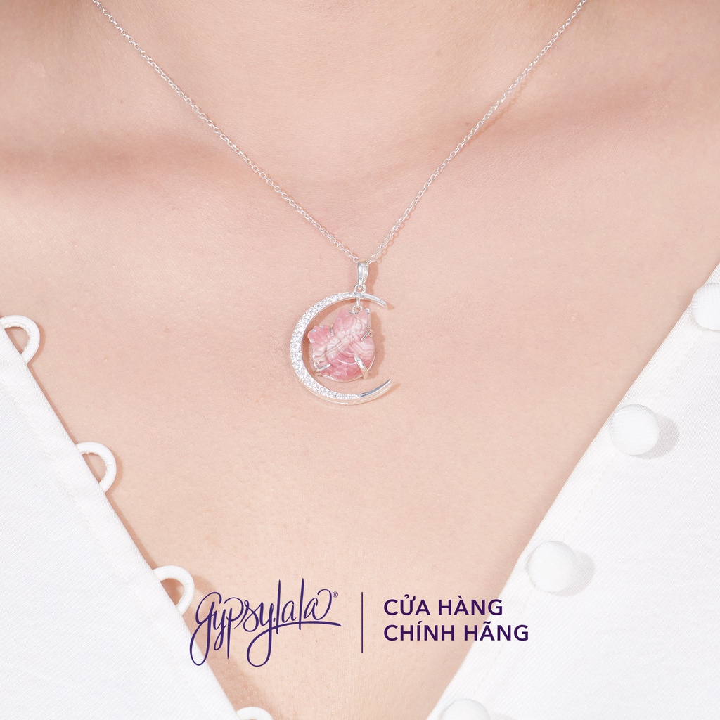 Mặt Dây Chuyền Hồ Ly Hình Trăng Đá Đào Hoa Thiên Nhiên Thu Hút Tình Duyên SP002922 Gypsy.lala