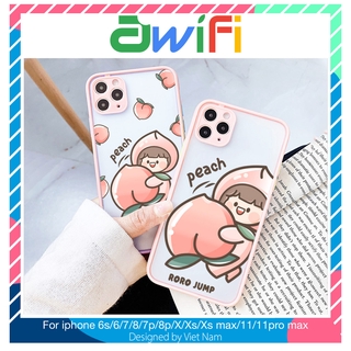Ốp lưng iphone nhám Roro peach 5/5s/6/6plus/6s/6splus/7/7plus/8/8plus/x/xs/11/12/pro/max/plus/promax - Sale Sốc T3-13