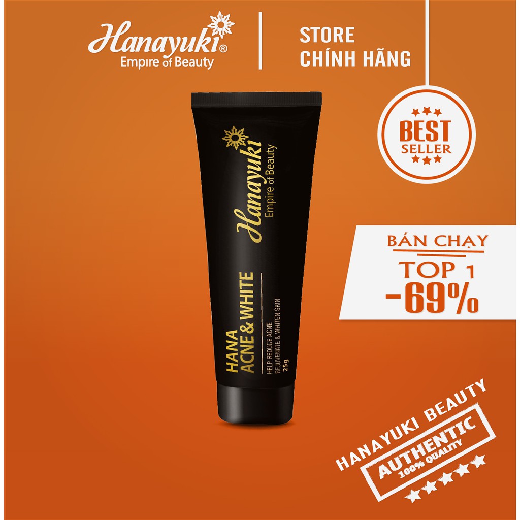 Kem ngừa mụn trắng da Hana Acne White - Hanayuki Chính Hãng 100% | BigBuy360 - bigbuy360.vn