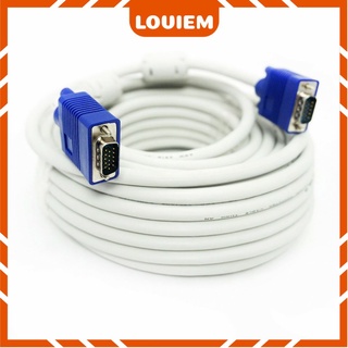 Dây cáp VGA 10m 15m 20m 25m 30m chống nhiễu tốt màu trắng LOVIEM
