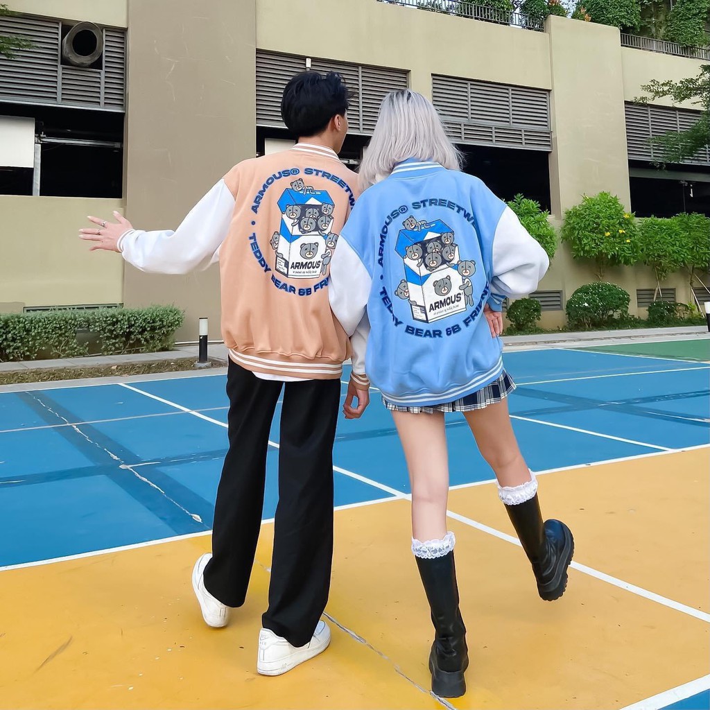 Áo Khoác Nỉ Bông Cardigan Unisex Nam Nữ Form Rộng | in Gấu Armous TEDDY Ulzzang 𝐍𝐔𝐏𝐀𝐊𝐀𝐂𝐇𝐈