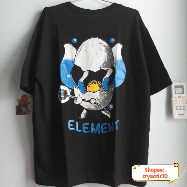 Set áo trứng Element + quần xanh 2 sọc unisex