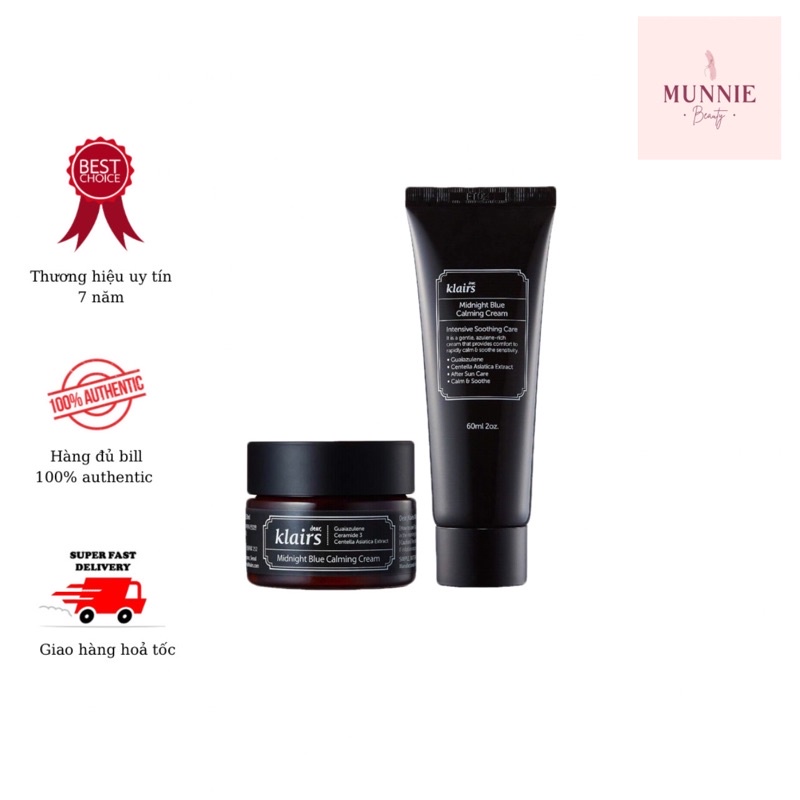 Kem Dưỡng Phục Hồi Klairs Midnight Blue Calming Cream