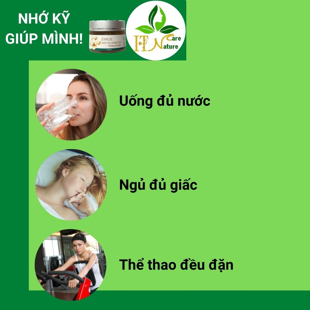 Mặt nạ nâng cơ Emilie 50g ch.ống lão h.óa tươi trẻ că.ng mịn da HT Nature Care