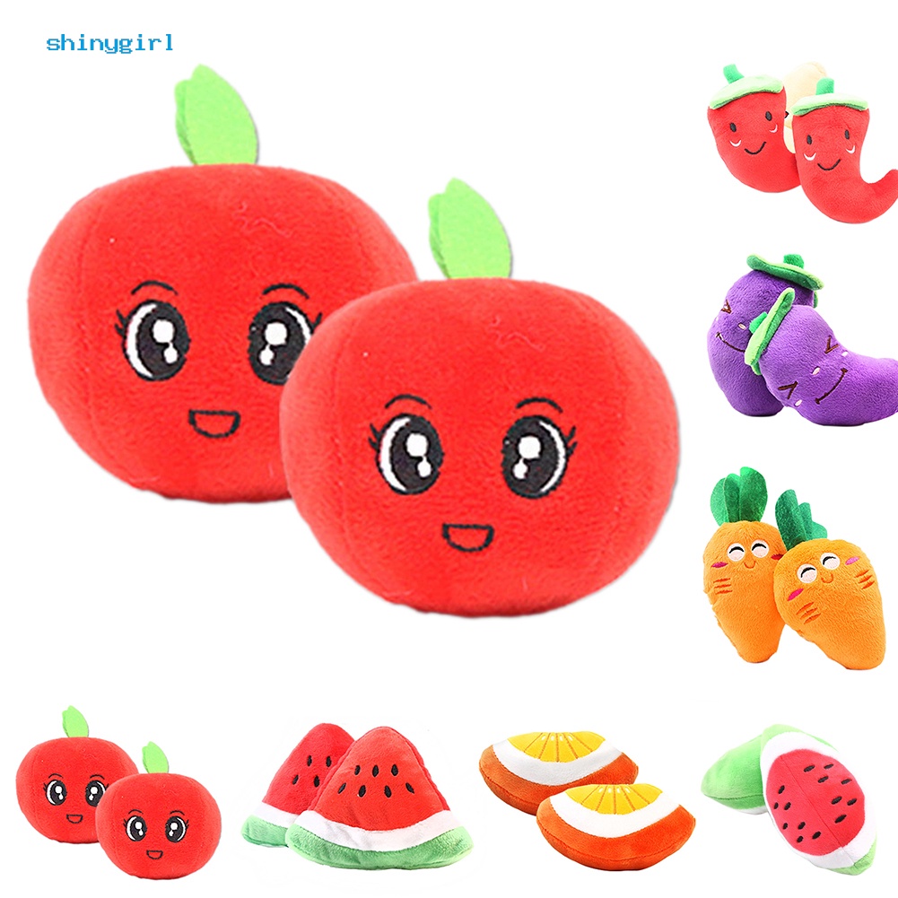 Đồ chơi nhồi bông hình trái cây dễ thương xinh xắn cho thú cưng