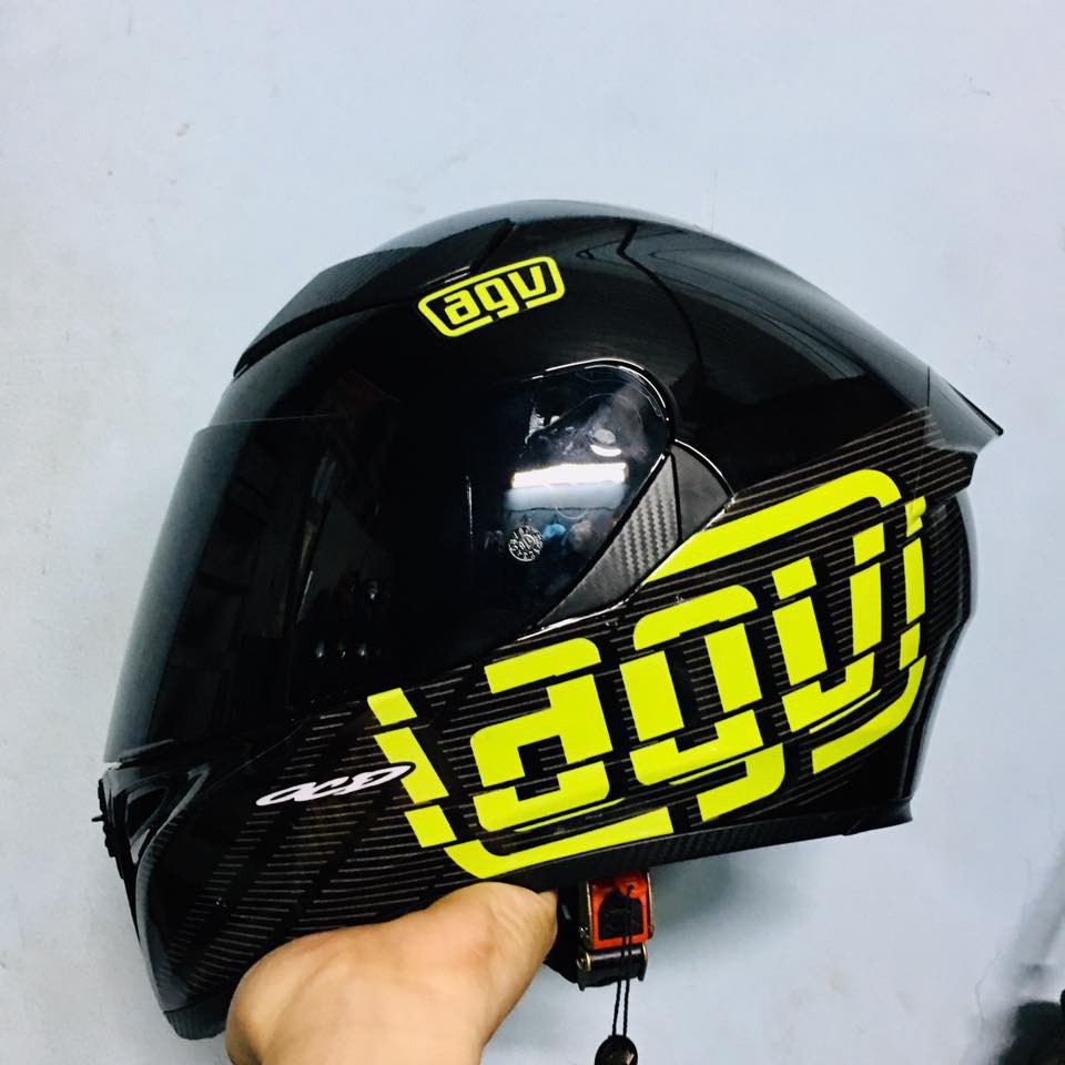 Tem AGV decal dán nón bảo hiểm, laptop, xe máy, nón 3/4 đủ màu,