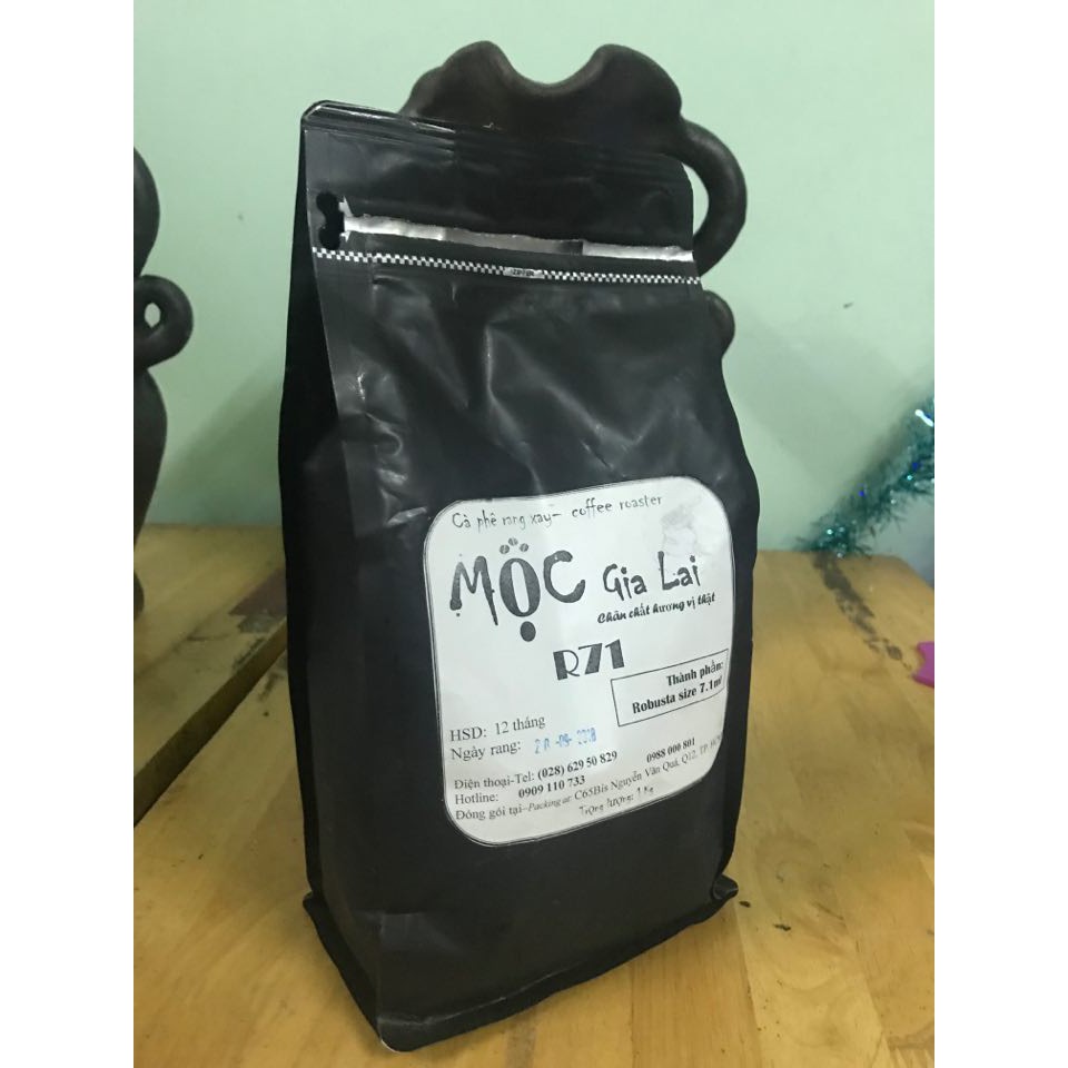 500g Cà phê rang xay Mộc Gia Lai 100% Robusta