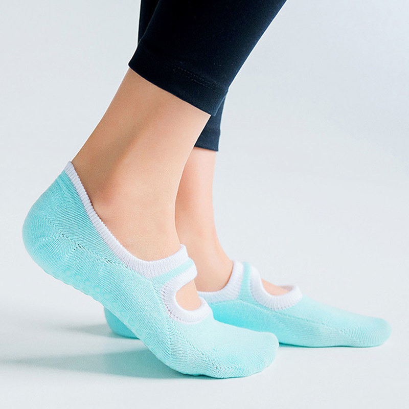 Vớ cotton chống trượt thoáng khí thời trang tùy chọn màu sắc dùng tập yoga/ múa ba lê/ thể thao